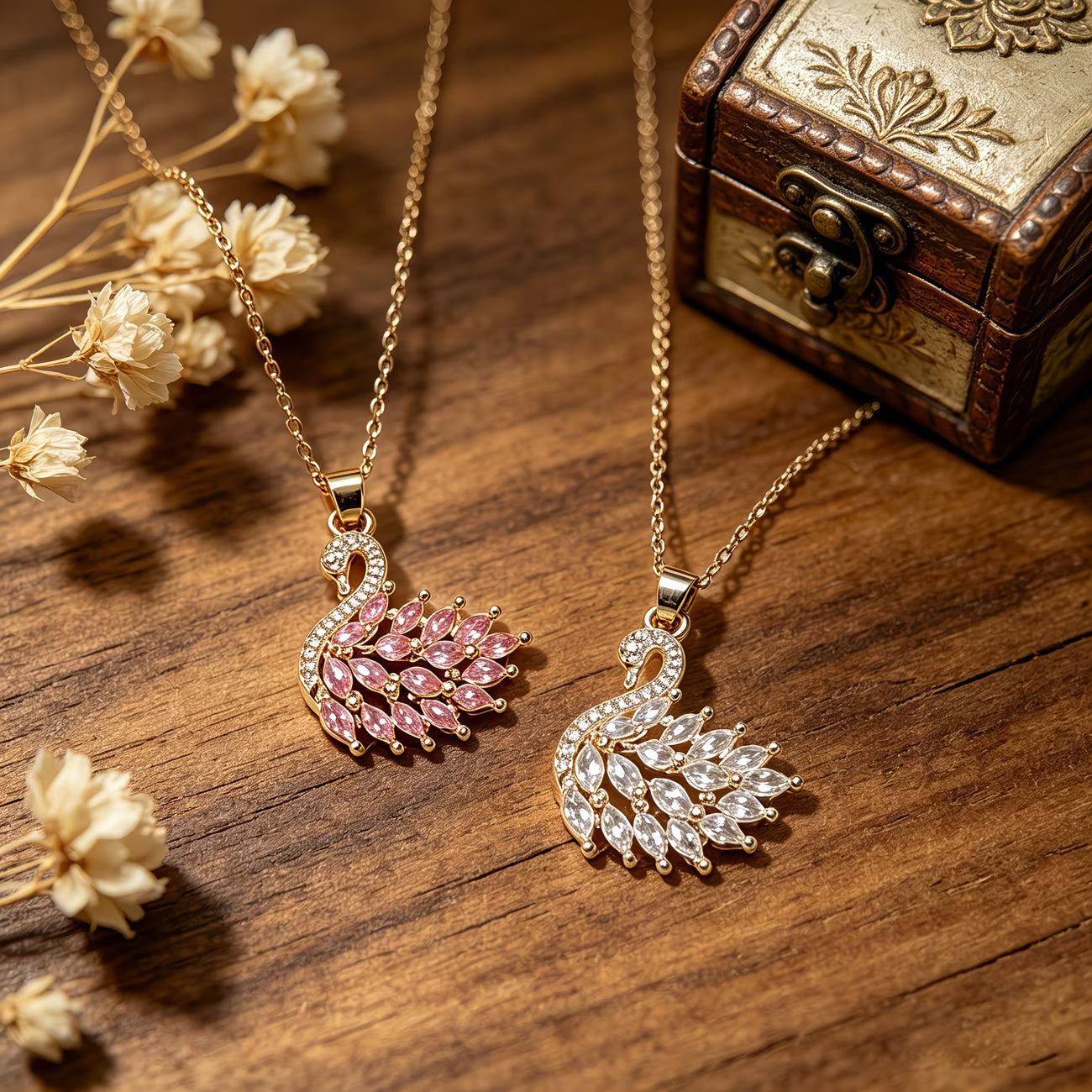 Swan Pendant Necklace Suitable for Women's Gift, Bridal Necklace for Daily Wear