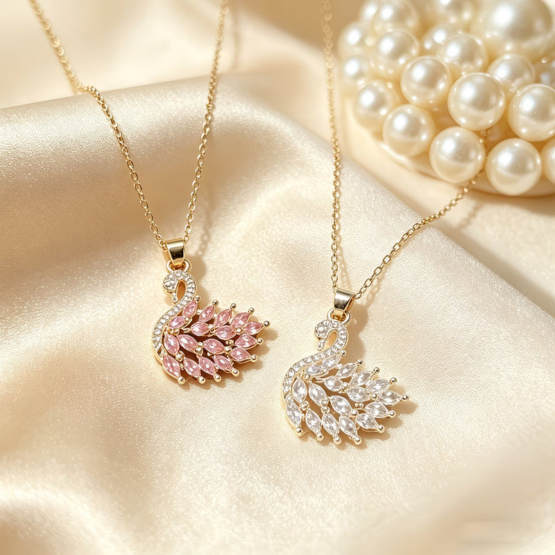 Swan Pendant Necklace Suitable for Women's Gift, Bridal Necklace for Daily Wear