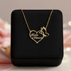 Personalized / Custom 2 Names Necklace | Heart & Butterfly Pendant | Gold or Silver | Unique Gift for Her