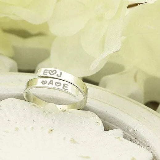 Personalized Ring with 2 Names Engraving