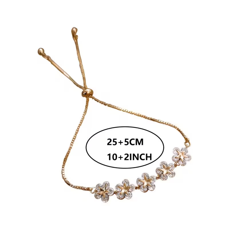 Pointed Star Petal Bracelet - Minimalist Style Individual Star Jewelry Suitable for Daily Wear & Vacation, Year-Round Versatile Online Celebrity Status Accessory (No Plating, Star Shape)