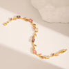 A New Stylish And Luxurious Flower Bracelet Adorned with Synthetic Synthetic Synthetic Zircon, Perfect for Women'S Everyday Wear