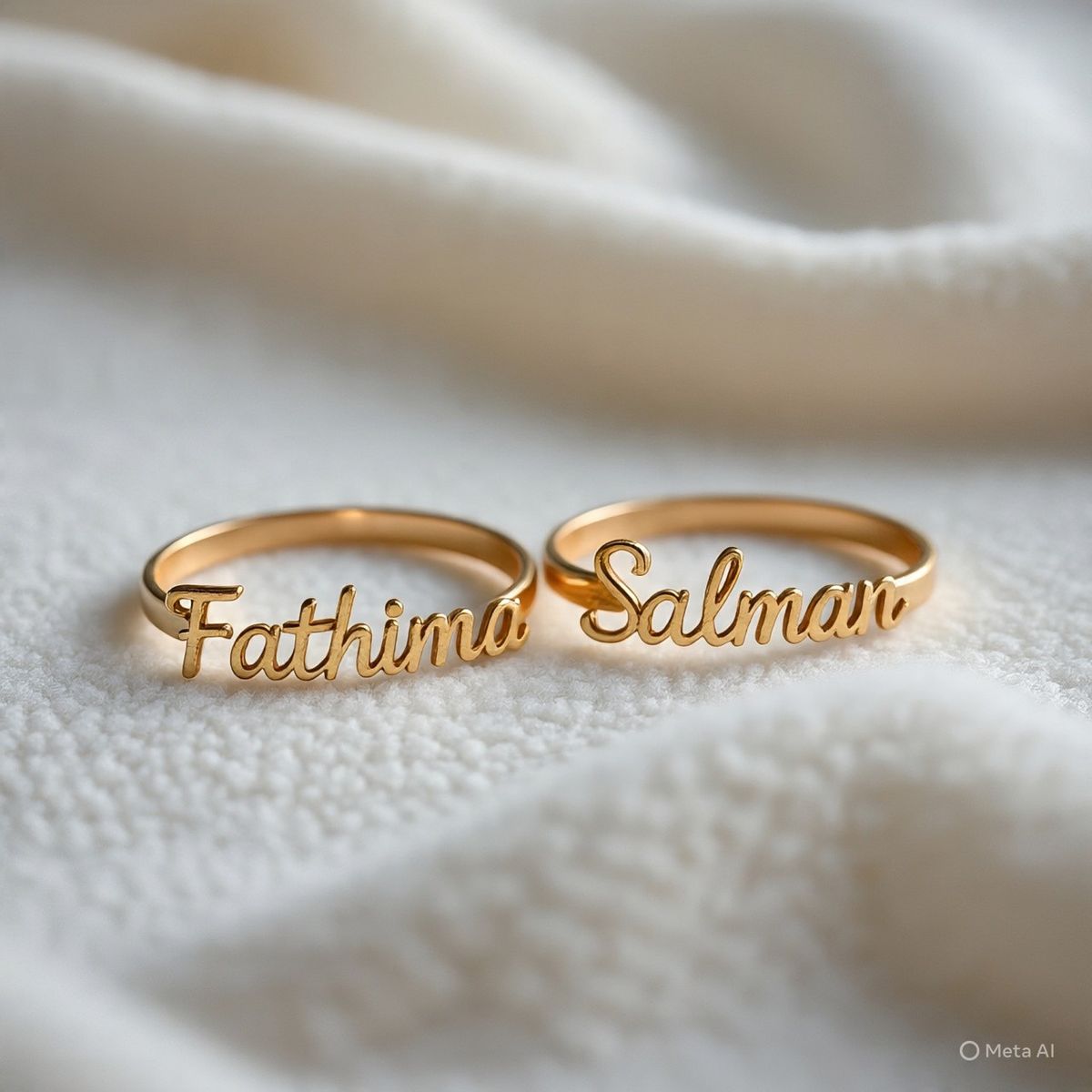 Elegant Personalized Single Name Ring