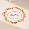 A New Stylish And Luxurious Flower Bracelet Adorned with Synthetic Synthetic Synthetic Zircon, Perfect for Women'S Everyday Wear